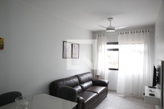 Sala de apartamento para alugar com 1 quarto, 52m² em Aviação, Praia Grande