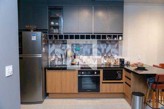 Cozinha de apartamento à venda com 1 quarto, 45m² em Boa Vista, São Caetano do Sul