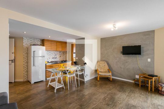 Sala de apartamento à venda com 1 quarto, 56m² em Pinheiros, São Paulo