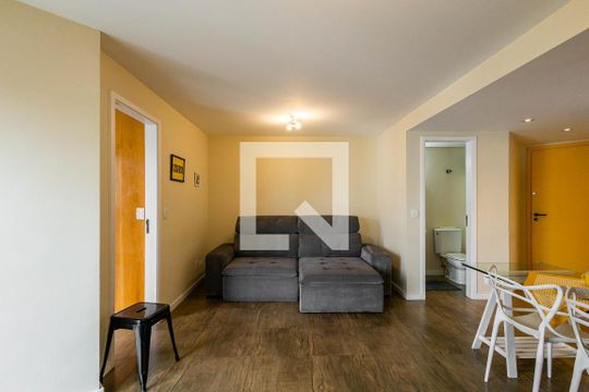Sala de apartamento à venda com 1 quarto, 56m² em Pinheiros, São Paulo