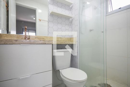 Banheiro Suíte de apartamento à venda com 1 quarto, 24m² em Panamby, São Paulo