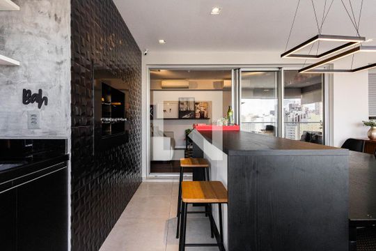 Varanda da Sala de apartamento à venda com 3 quartos, 121m² em Pinheiros, São Paulo