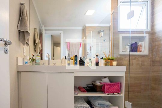 Banheiro da Suíte de apartamento à venda com 3 quartos, 105m² em Centro, Diadema