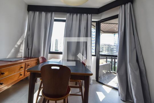Sala de Jantar  de apartamento à venda com 1 quarto, 48m² em Cidade Monções, São Paulo