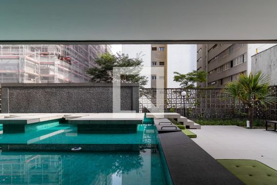Área comum - Piscina de kitnet/studio para alugar com 1 quarto, 32m² em Perdizes, São Paulo
