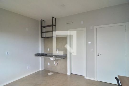 Dormitório e cozinha de kitnet/studio para alugar com 1 quarto, 30m² em Marechal Rondon, Canoas