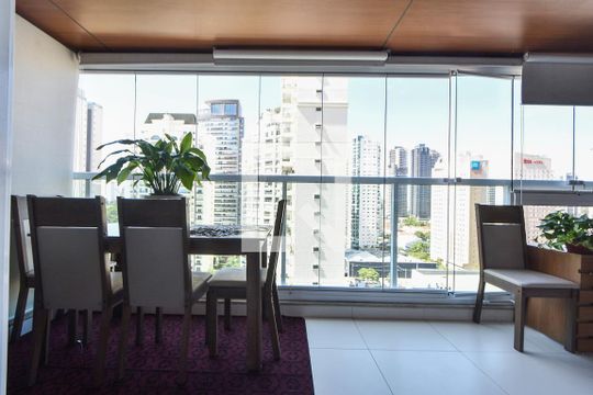 Varanda  de apartamento à venda com 1 quarto, 50m² em Vila Gertrudes, São Paulo