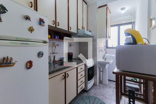 Cozinha de apartamento para alugar com 1 quarto, 41m² em Jardim Esplanada, São José dos Campos