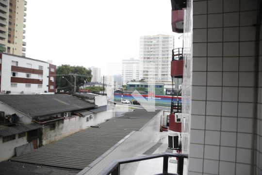 Sala/sacada de apartamento para alugar com 1 quarto, 61m² em Canto do Forte, Praia Grande