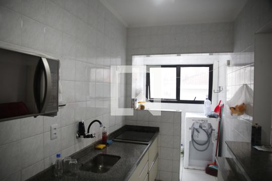Cozinha  de apartamento para alugar com 1 quarto, 61m² em Canto do Forte, Praia Grande