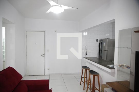 Sala de apartamento para alugar com 1 quarto, 61m² em Canto do Forte, Praia Grande