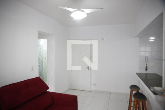 Sala de apartamento para alugar com 1 quarto, 61m² em Canto do Forte, Praia Grande
