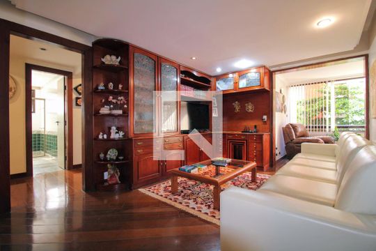 Sala de TV de apartamento à venda com 4 quartos, 260m² em Gutierrez, Belo Horizonte