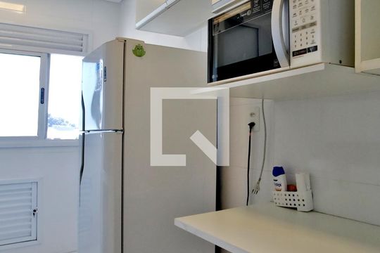 Cozinha de apartamento para alugar com 1 quarto, 49m² em Vila Matias, Santos