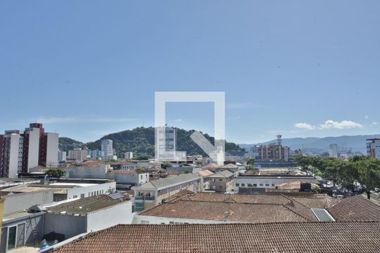 Vista da Varanda da Sala de Estar e Jantar de apartamento para alugar com 1 quarto, 49m² em Vila Matias, Santos