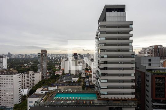 Quarto - Vista de apartamento à venda com 1 quarto, 19m² em Pinheiros, São Paulo