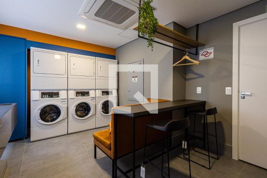 Área comum - Lavanderia de kitnet/studio à venda com 1 quarto, 29m² em Sumaré, São Paulo