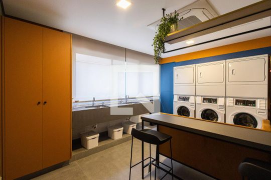 Área comum - Lavanderia de kitnet/studio à venda com 1 quarto, 29m² em Sumaré, São Paulo