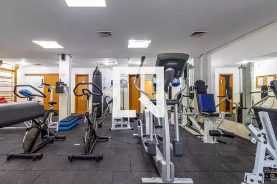 Área comum - Academia de apartamento para alugar com 1 quarto, 40m² em Itaim Bibi, São Paulo