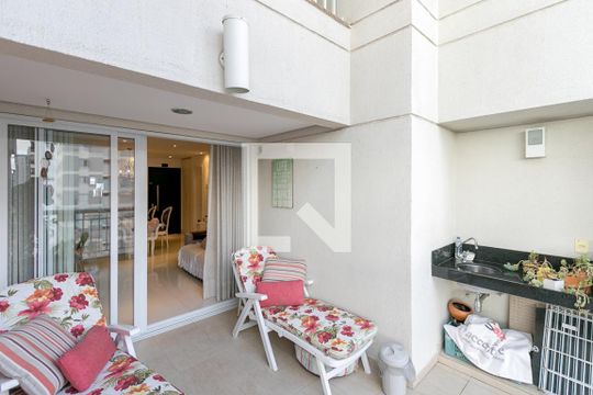Varanda da Sala de apartamento à venda com 2 quartos, 101m² em Vila Cordeiro, São Paulo
