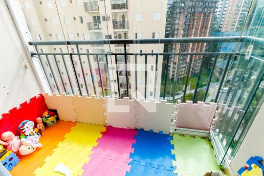 Varanda da Sala de apartamento à venda com 2 quartos, 49m² em Jardim Parque Morumbi, São Paulo