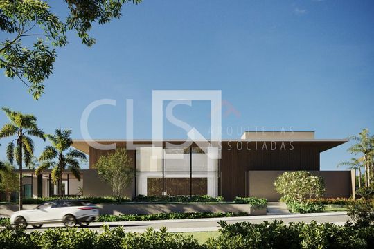 fachada de casa de condomínio à venda com 4 quartos, 843m² em Alphaville, Nova Lima