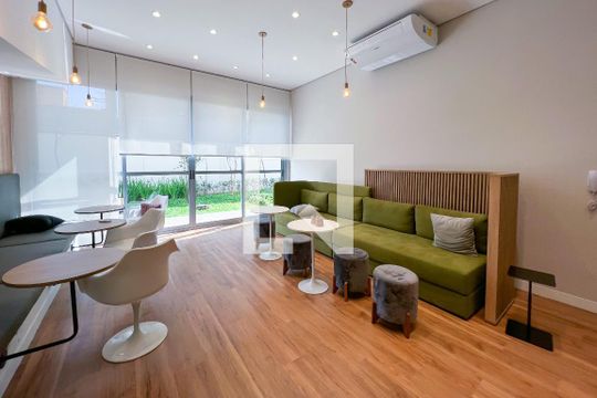 Área comum de apartamento à venda com 1 quarto, 31m² em Indianópolis, São Paulo