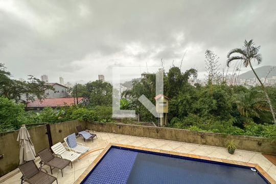 Varanda - vista de casa de condomínio para alugar com 3 quartos, 250m² em Jardim Praiano, Guarujá