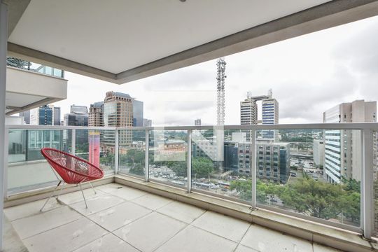 Varanda  de apartamento para alugar com 1 quarto, 49m² em Vila Gertrudes, São Paulo