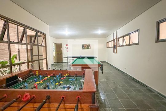 Área comum - salão de jogos de apartamento para alugar com 3 quartos, 110m² em Loteamento Joao Batista Juliao, Guarujá