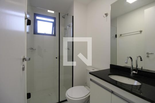 Banheiro da suíte  de kitnet/studio para alugar com 1 quarto, 23m² em Perdizes, São Paulo