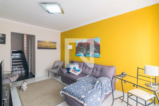 Sala de casa de condomínio à venda com 3 quartos, 140m² em Campestre, Santo André