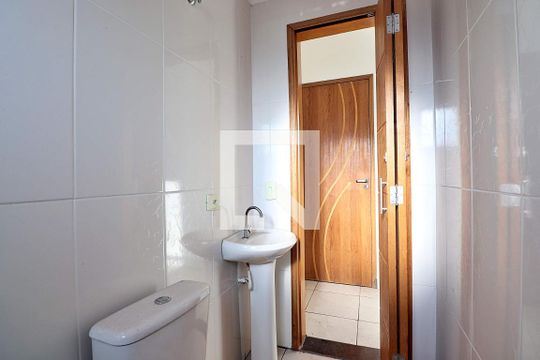 Banheiro do Quarto 1 - Suíte de apartamento à venda com 2 quartos, 52m² em Vila Alto de Santo André, Santo André