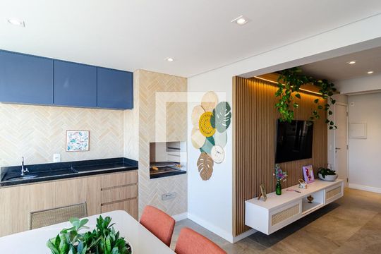 Varanda Gourmet de apartamento à venda com 2 quartos, 68m² em Vila Mascote, São Paulo