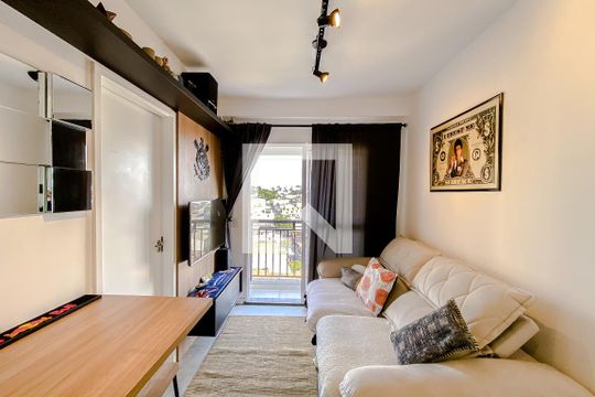 Sala de apartamento à venda com 1 quarto, 38m² em Vila Invernada, São Paulo