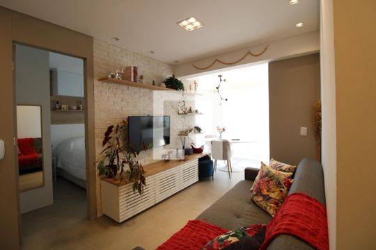 Sala  de apartamento à venda com 1 quarto, 36m² em Barra Funda, São Paulo