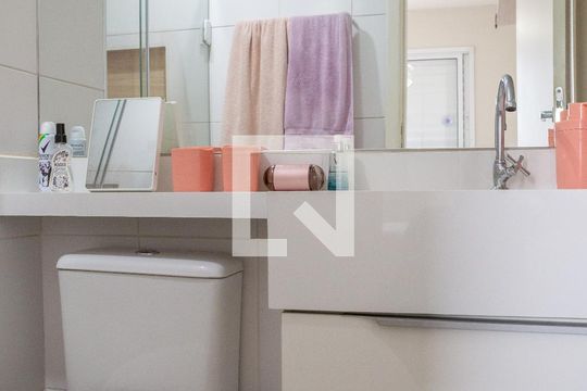 Banheiro da Suíte de apartamento à venda com 1 quarto, 32m² em Água Branca, São Paulo