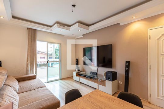 Sala de apartamento à venda com 2 quartos, 78m² em Vila Pires, Santo André