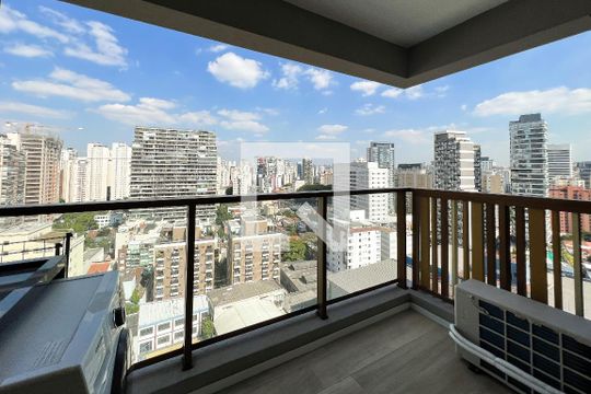Varanda de apartamento à venda com 1 quarto, 27m² em Vila Nova Conceição, São Paulo
