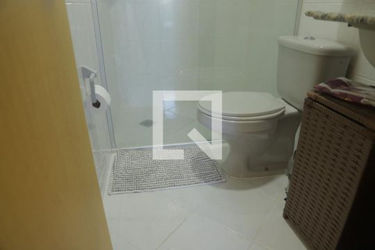 Banheiro da Suíte de apartamento à venda com 1 quarto, 42m² em Mirandópolis, São Paulo