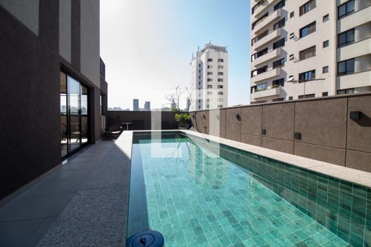 Área comum - Piscina de kitnet/studio para alugar com 1 quarto, 26m² em Campo Belo, São Paulo