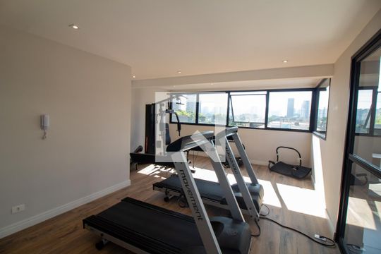 Área comum - Academia de kitnet/studio para alugar com 1 quarto, 26m² em Campo Belo, São Paulo