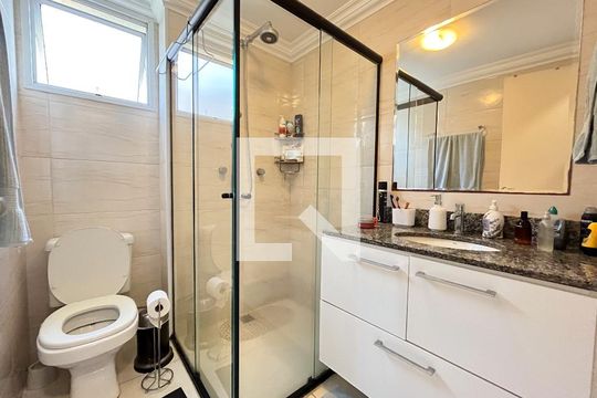 Banheiro da Suíte de apartamento à venda com 3 quartos, 102m² em Vila Mascote, São Paulo