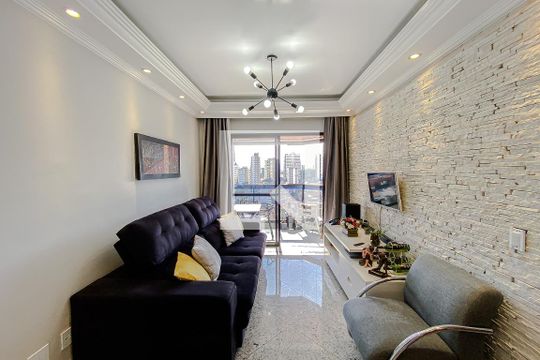 Sala de apartamento à venda com 3 quartos, 100m² em Vila Regente Feijó, São Paulo