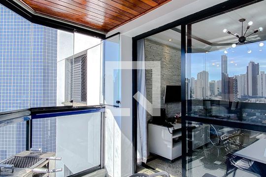 Varanda da Sala de apartamento à venda com 3 quartos, 100m² em Vila Regente Feijó, São Paulo