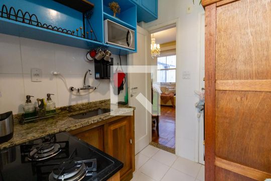 Detalhe da cozinha de apartamento para alugar com 1 quarto, 55m² em Leblon, Rio de Janeiro