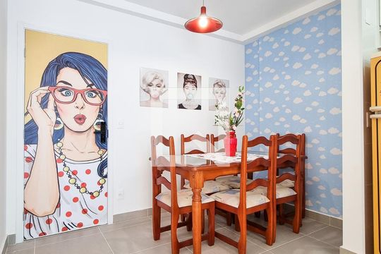 Sala de apartamento para alugar com 1 quarto, 45m² em Parque Residencial Aquarius, São José dos Campos