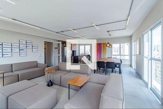 Área comum de apartamento para alugar com 1 quarto, 28m² em Bela Vista, São Paulo