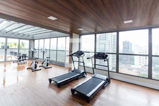 Área comum - Academia de apartamento para alugar com 2 quartos, 99m² em Indianópolis, São Paulo