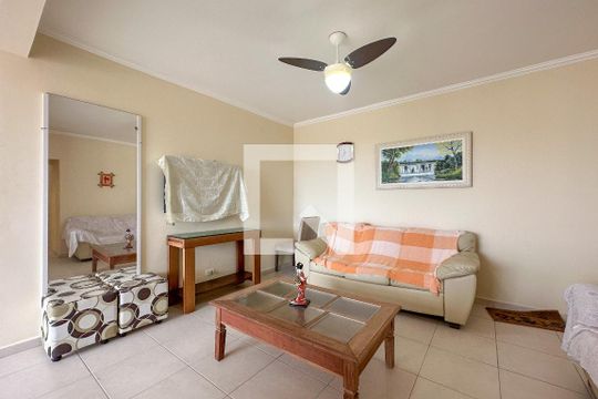 Sala de apartamento para alugar com 4 quartos, 145m² em Vila Julia, Guarujá
